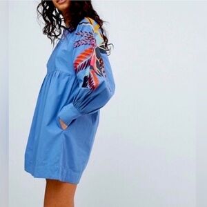 FREE PEOPLE Mini Obsessions / Moon City Embroidery Dress/Top Sz Small